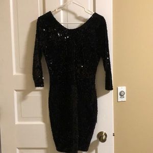 Black Sequin cocktail dress